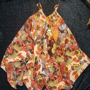 MG Floral Print Midi Dress - Multicolor